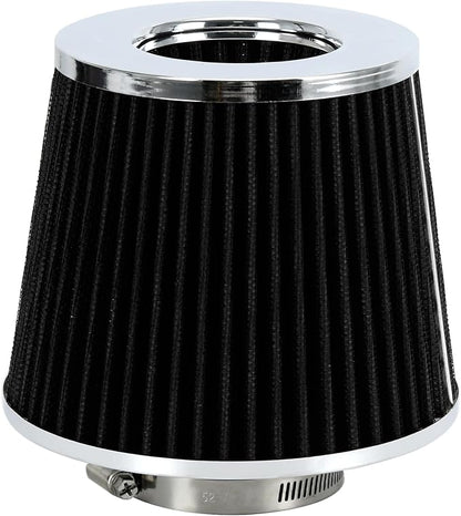 PTNHZ Universal Balck 2.5" 63mm High Flow Cold Air Intake Cone Air Filter Power by PTNHZ+RACING