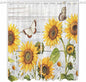 Yellow Sunflowers Living Room Curtains 84 Inch Length, Window Curtains Tab Top by Unknown