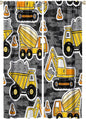 Kids Construction Excavator Window Curtains by SHElifestyle