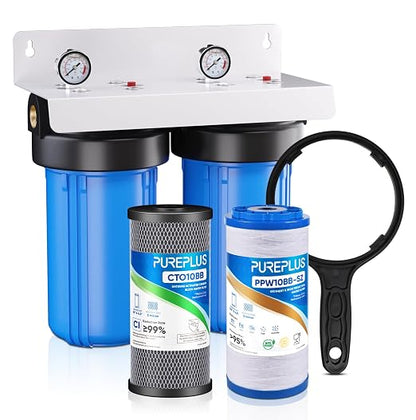 PUREPLUS 2-Stage Whole House Water Filtration System, by PUREPLUS