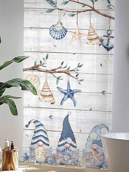 Sheer Curtains 84 Inches Long, Coastal Eucalyptus Semi Sheer Curtains Light - Image 4