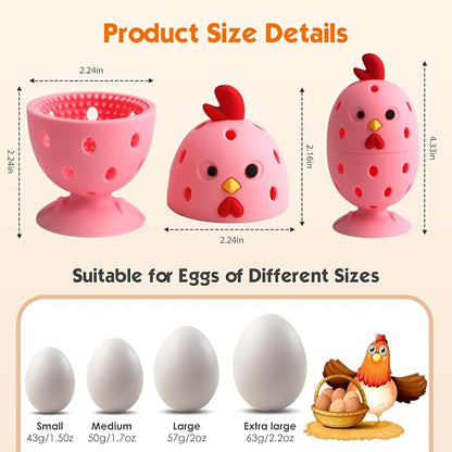 Egg Brush Cleaner, Egg Cleaner for Fresh Eggs, Cute Chick Shaped Egg Wash and - Image 2