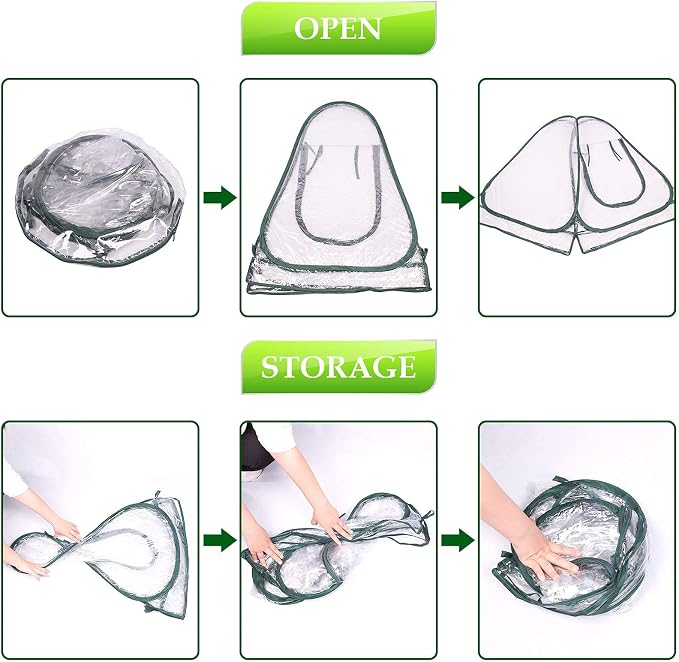Pop up Greenhouse Cover, Transparent PVC Mini Small Grow Plant House Tent - Image 4