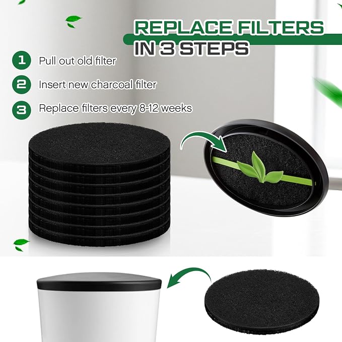 Pangda 8 Pack Oval-Shaped Charcoal Filters - Image 4