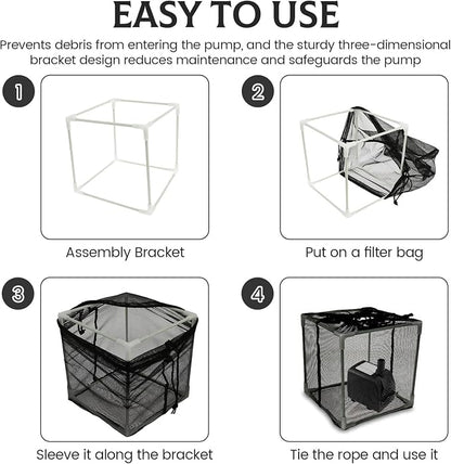 Pond Pump Filter Bag Solid Pump Mesh Box Adjustable Pond Filter Box Protective - Image 6