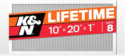K&N 10X20X1 HVAC Furnace Air Filter, Lasts a Lifetime, Merv 8, the Last HVAC by KNEngineeringInc
