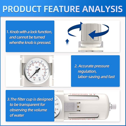 3/8" NPT Air Drying System, 5 Micron Air Line Filter - Image 5