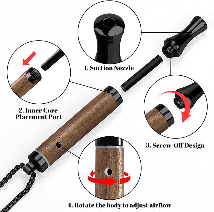 ASTOFLI Adult Quit Smoking Breathing Necklace: Adjustable Air Inhaler Stop - Image 5