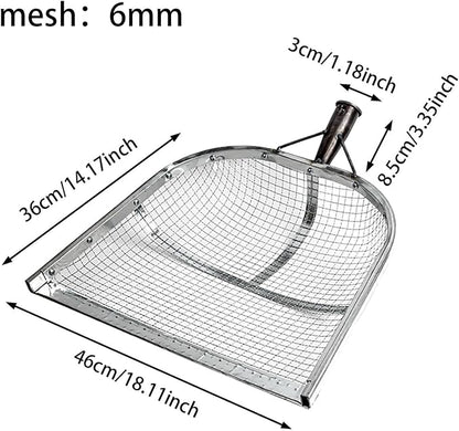 Leaking Soil Shovel Filter Stainless Steel Sieve 4mm/6mm/8mm/12mm Mesh Sifting - Image 6