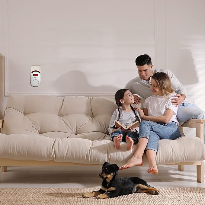 3 Packs Combination Gas & Carbon Monoxide Detectors, Plug in Natural Gas Detector & Carbon Monoxide Alarm, CO Detector Alarm & Propane, Methane, Explosive Gas Detector for Home,RV,Easy to Install