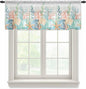 Summer Beach Sheer Valance Curtains, Ocean Colorful Coral Shell Seaweed by Houseown