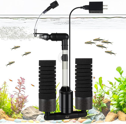 AQQA Electric Sponge Filter for Aquarium – Quiet USB Powered Breeding & Shrimp by AQQA