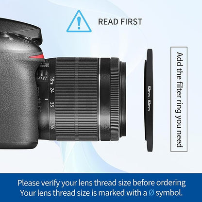 52-82mm Step-Up Ring Adapter, 52mm to 82mm Step Up Filter Ring - Image 4