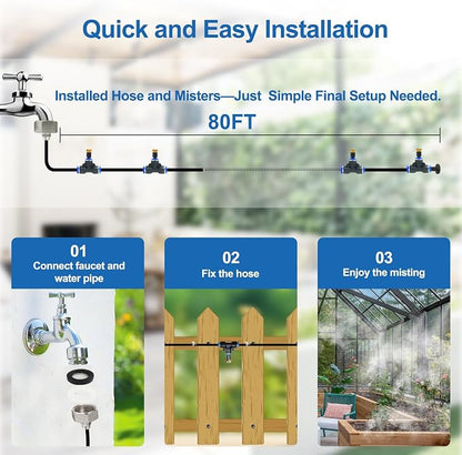 Pre-Assembled Misters for Outside Patio, Outdoor Water Misting Cooling System - Image 4