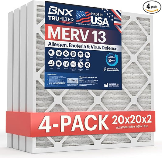 BNX TruFilter 20x20x2 Air Filter MERV 13 by BNX