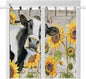 Yellow Sunflowers Bathroom Curtains 63 Inch Length, Window Curtains Tab Top by Unknown