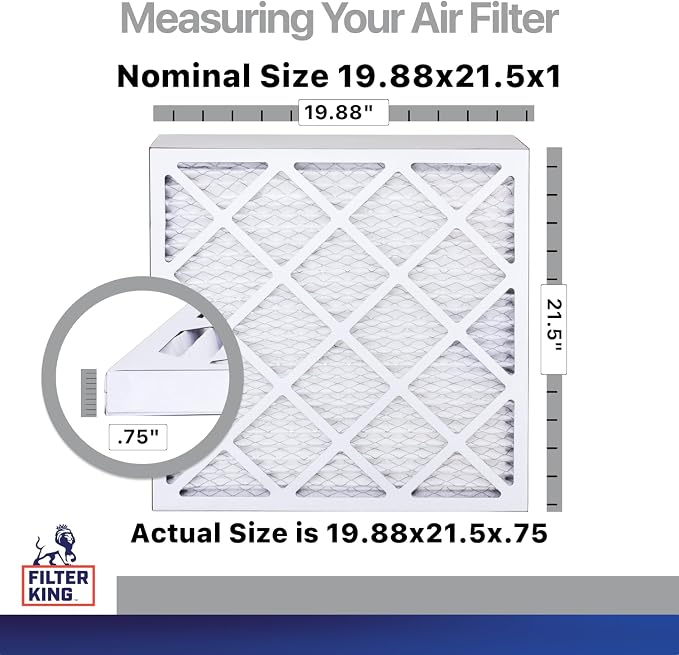 Filter King 19.88x21.5x1 Air Filter | 4-PACK | Carbon MERV 8 HVAC Pleated A/C - Image 2