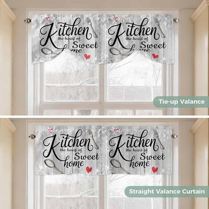 Kitchen Knife Fork Tie Up Valance Curtains - Image 5