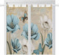 Spring Flowers Bathroom Curtains 63 Inch Length, Window Curtains Tab Top by Unknown