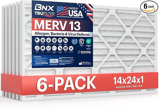 BNX TruFilter 14x24x1 Air Filter MERV 13 by BNX