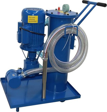 220V Filtering Machine Portable Hydraulic Oil Filter Cart Single Cylinder by Unknown