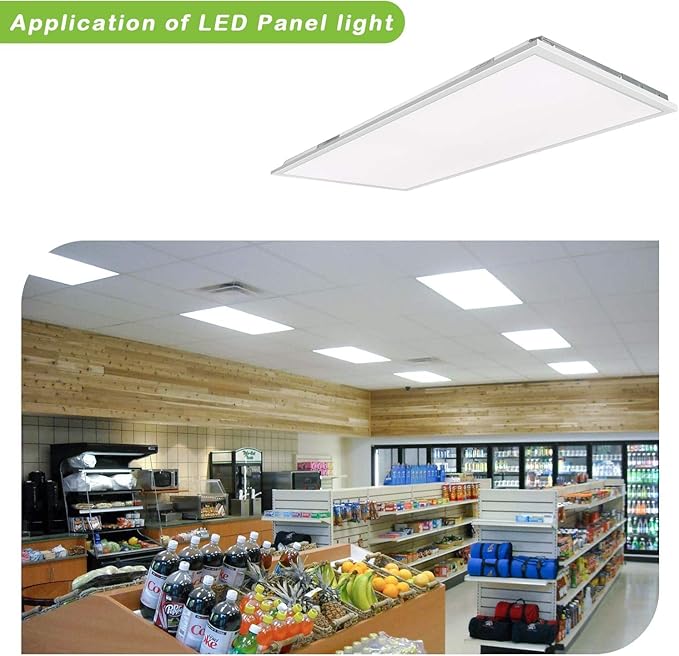 hykolity (6 Pack 2x4 FT LED Flat Panel Troffer Light, 30/40/50W 3-Wattage Selectable, 0-10V Dimmable, 5000K 5500lm Lay in Fixture for Office, 3-Lamp F32T8 Fixture Replacement