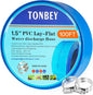 1.5" x 100 FT Pool Backwash Hose, Heavy Duty PVC Discharge Hose, Lay Flat by TONBEY