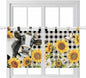 Retro Sunflowers Kitchen Curtains 24 Inch Length, Small Window Curtains Tab Top by Unknown