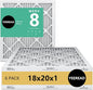 18x20x1 MERV 8 Air Filters 6-Pack, Actual Size 17.7" x 19.7" x 0.75" – by Unknown