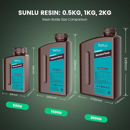 SUNLU 3D Printer Resin 2kg, Fast Curing Standard 3D Resin - Image 8