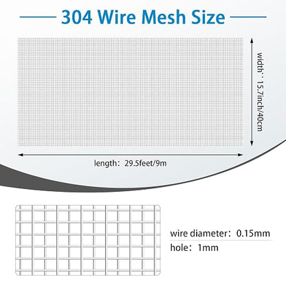 Landhoow 304 Stainless Steel Mesh Screen Wire Mesh Metal Mesh Screen Wire Mesh - Image 2