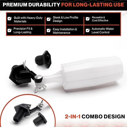 Swimables 3/8" and 1/2" Pool Auto Fill Float Valve Replacement | Includes - Image 3