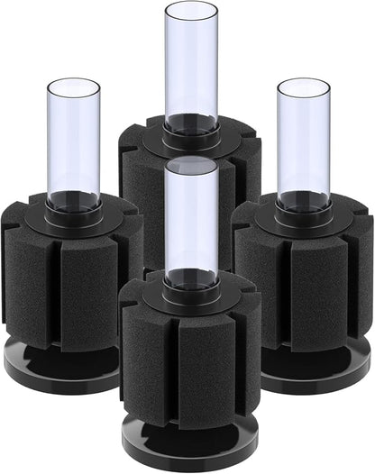 Pawfly 4 Pack Aquarium Nano Bio Sponge Filter Quiet Betta Fry Shrimp and Small by Pawfly