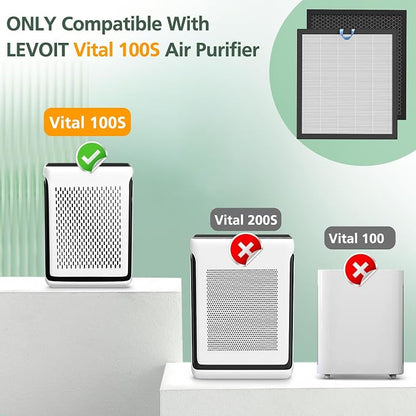Vital 100S Replacement Filter for LEVOIT Vital 100S-P Air Purifier, HEPA and - Image 2