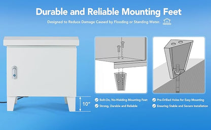 HQUA Weatherproof Outdoor Cabinet, Housing - Image 3