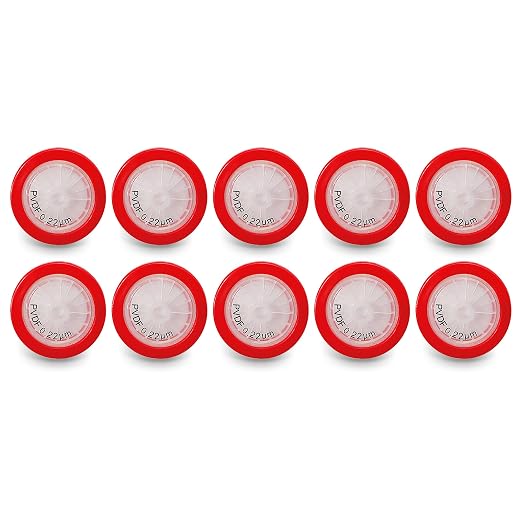 PVDF Membrane Syringe Filter 25mm Diameter 0.22um Pore Size Syringe Lab Filter by AMTAST