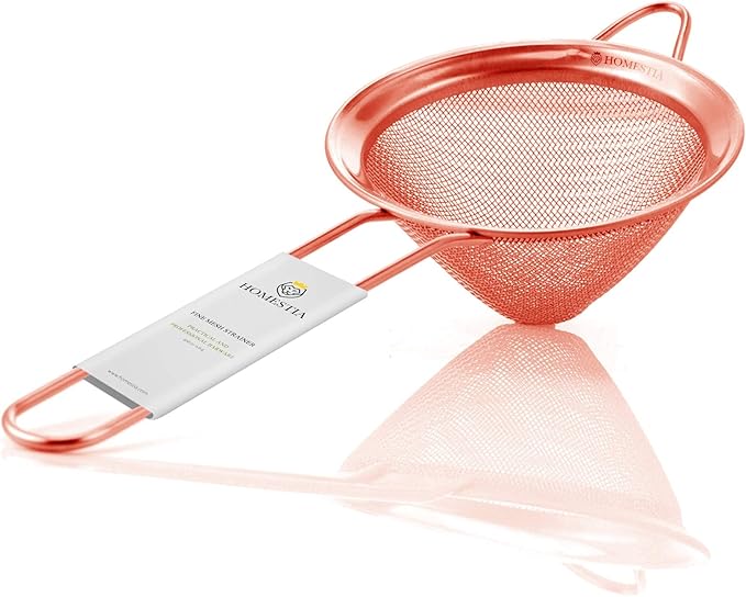 Homestia Fine Mesh Strainer for Kitchen, 304 Stainless Steel Cocktail Sieve by Homestia