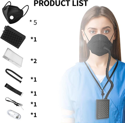 Electric Wearable Air Purifier Maskes, Air Supply, - Image 5