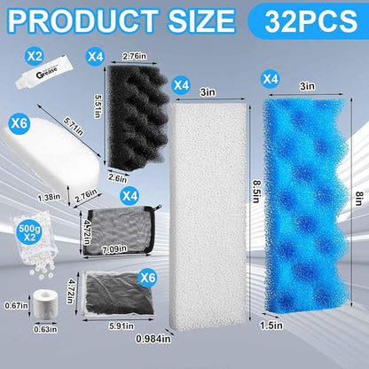 32 Pcs Aquarium Media Kit Compatible - Image 2