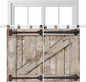 Farmhouse Wood Grain Kitchen Curtains 45 Inch Length, Short Cafe Window by Unknown