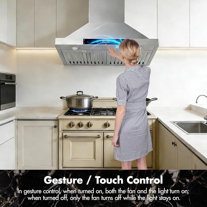 30 inch Wall Mount Range Hood Convertible Vent - Image 5