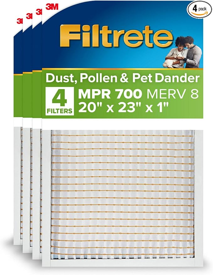 Filtrete 20x23x1 AC Furnace Air Filter, MPR 700, MERV 8, Tough on Pollen by Filtrete
