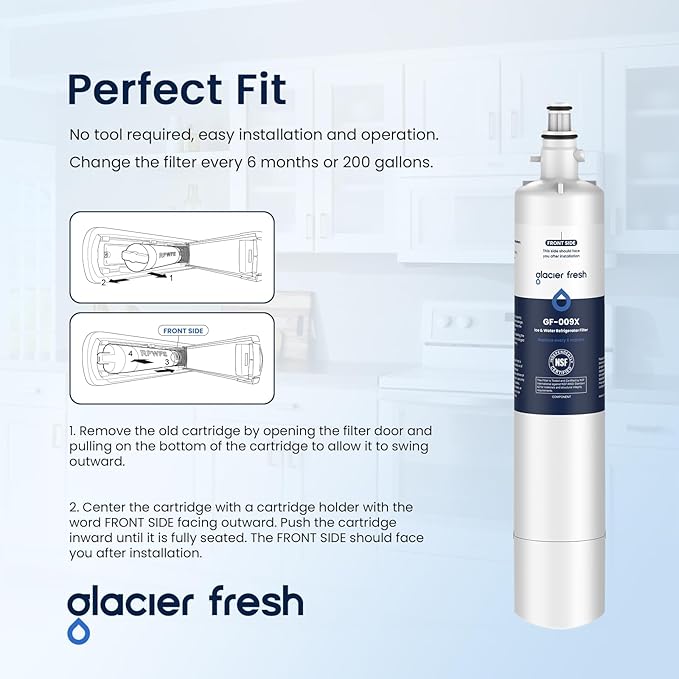 GLACIER FRESH Replacement for RPWFE, RPWF Refrigerator Water Filter, Compatible - Image 5