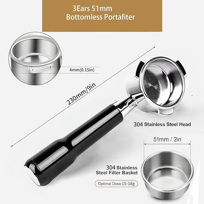 51mm Bottomless Portable Filter, 3 Ears, - Image 2
