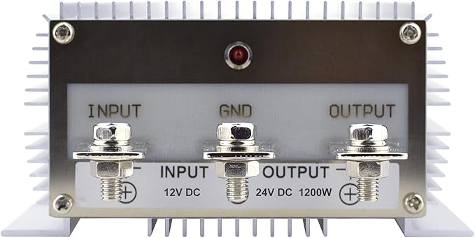 Cllena DC/DC 12V to 24V Boost Converter 50A 1200W Step Up Voltage Regulator Module Car Power Supply Voltage Transformer (Input 10V-16V)