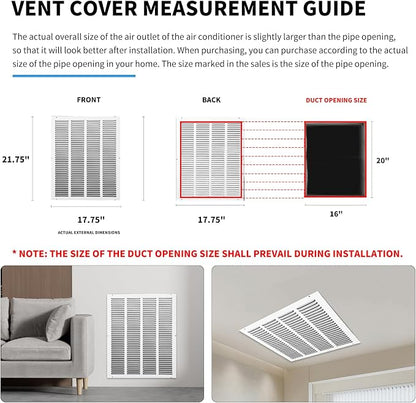 16x20 Return Air Grille, Air Return Vent Cover, Flat Vent Cover, Rejillas De - Image 4