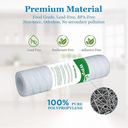20 Micron String Wound Whole House Water Filter 10" x 2.5", 10-inch Universal - Image 4