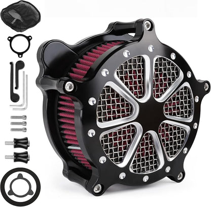 Harley M8 Air Filter, High-Flow Air Filter compatible by kekykm