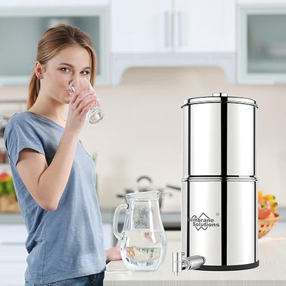 Membrane Solutions UV Countertop Water Filtration System, Stainless Steel 2.25G - Image 5