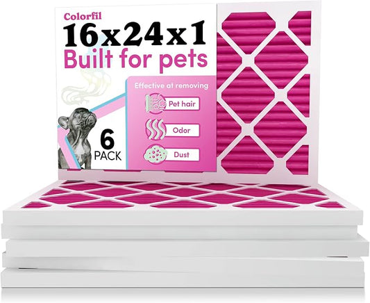 Colorfil 16x24x1 Air Filter | Made in the USA | Color Changing | Remove Cat and by ColorfilAirFilters